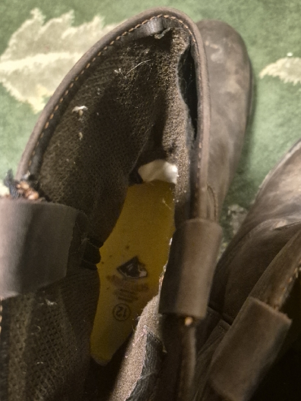 Men's Brown Leather Pull-On Work Boots - Picture 9 of 14
